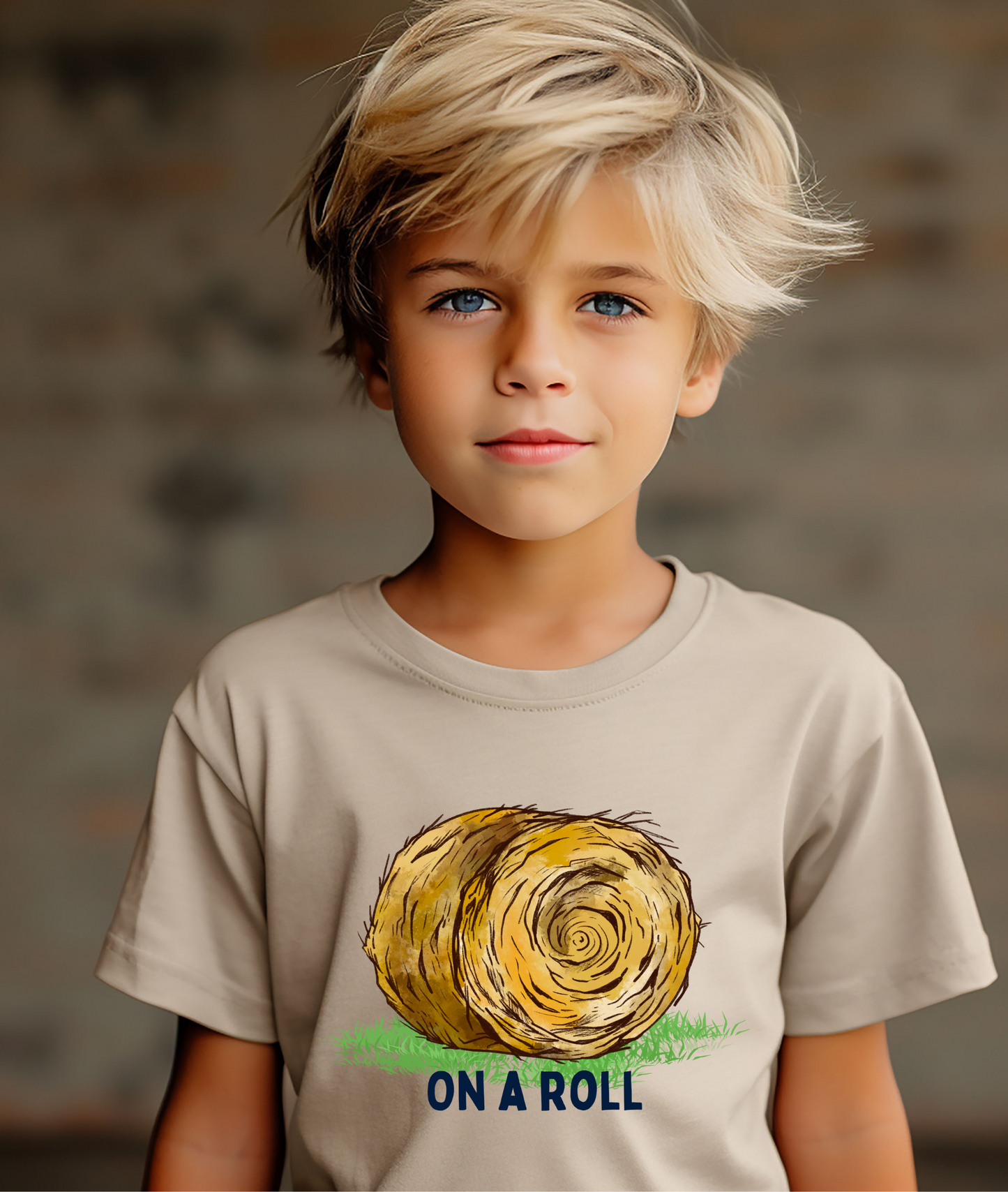 On a Roll Punny Farm Kids Tee