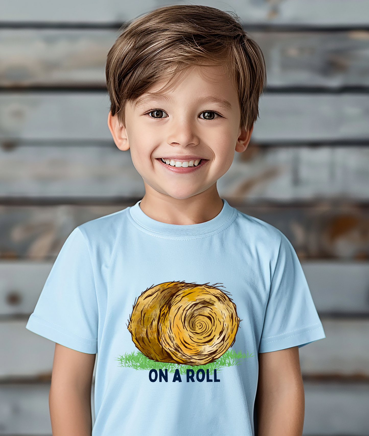 On a Roll Punny Farm Kids Tee