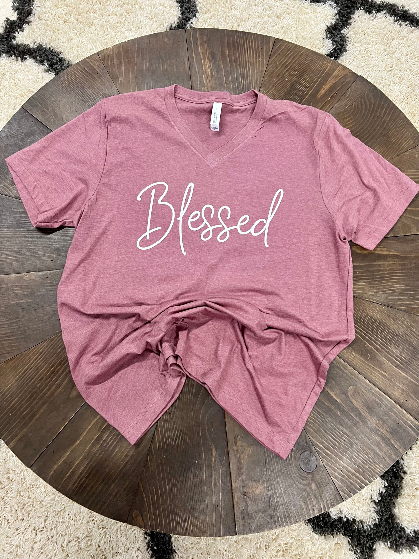 Blessed V Neck Bella Canvas