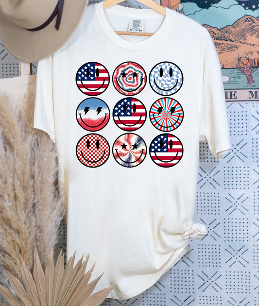 Patriotic Smiley Tee