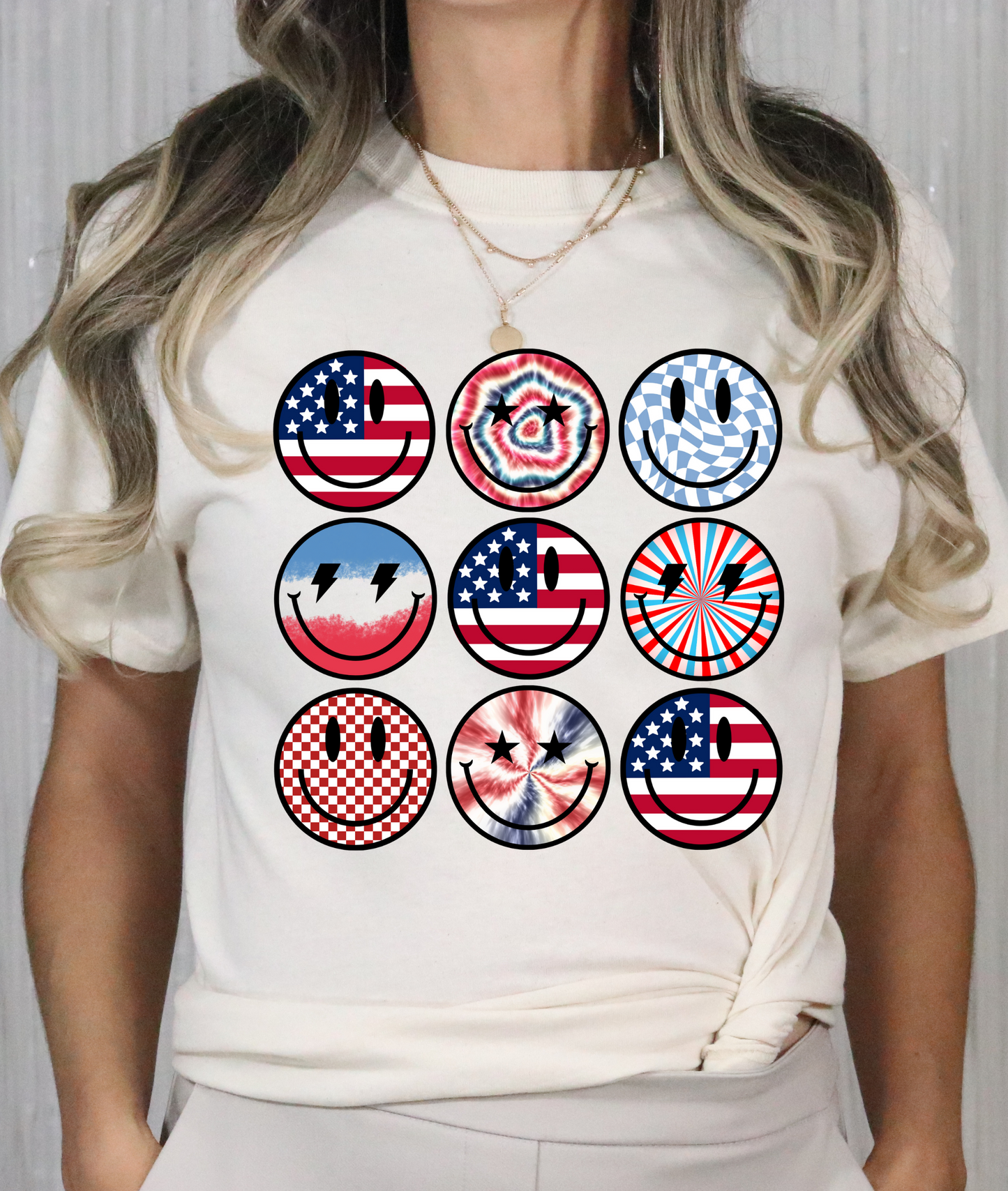 Patriotic Smiley Tee