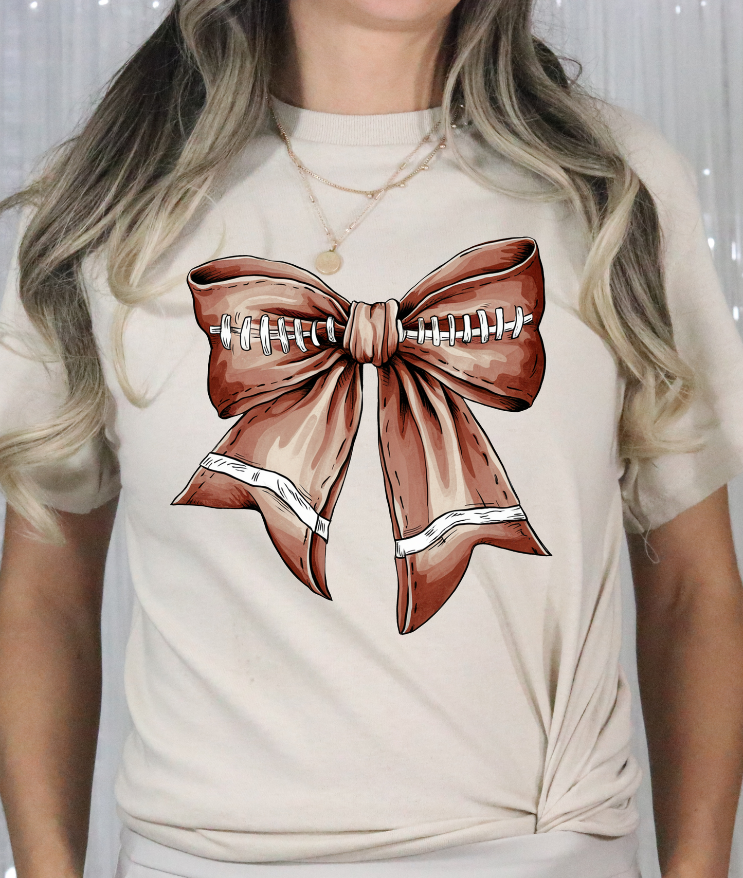 Football Bow Tee