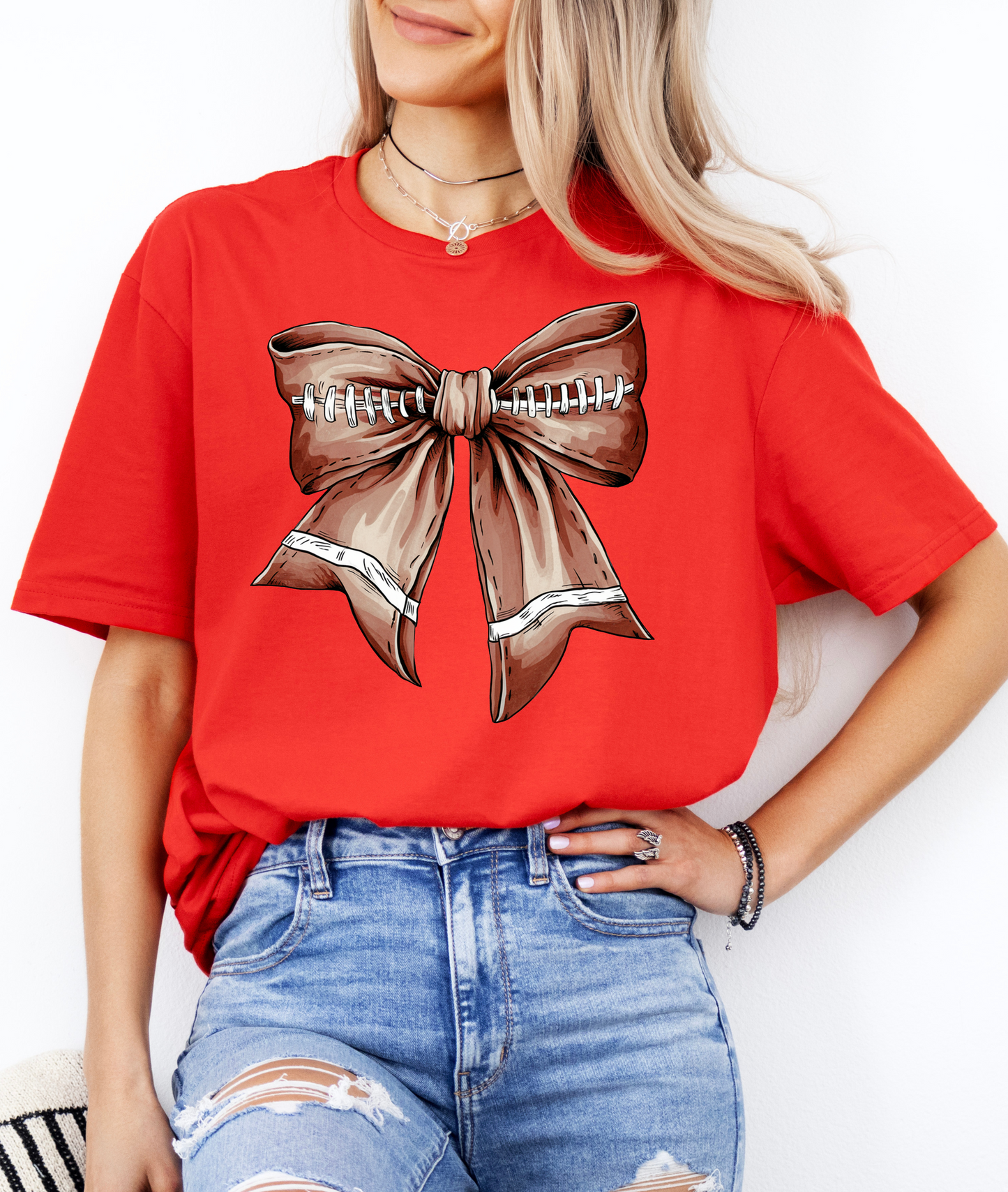 Football Bow Tee