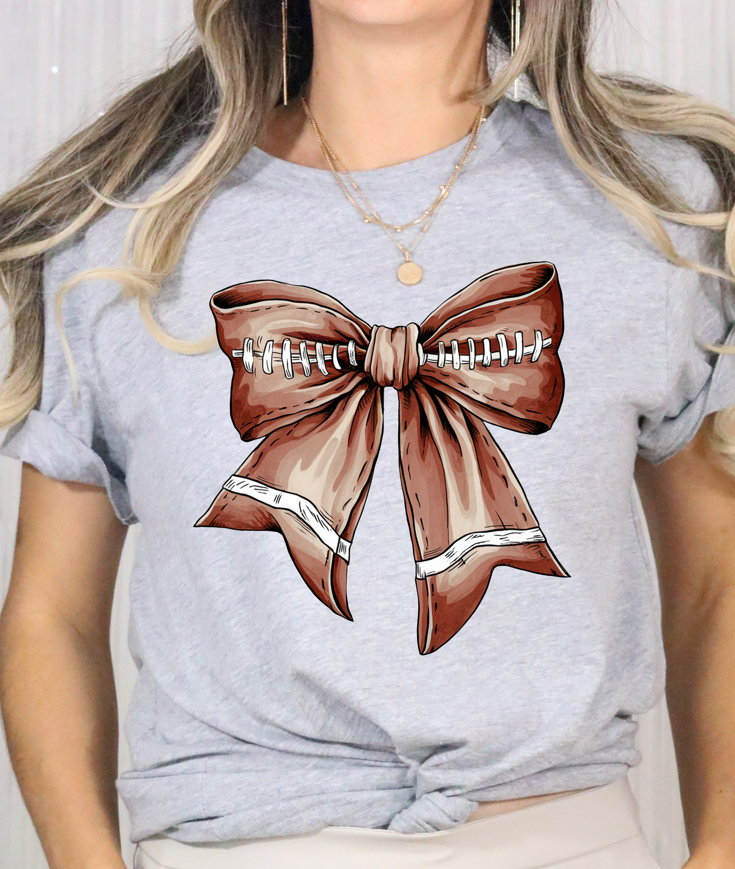 Football Bow Tee