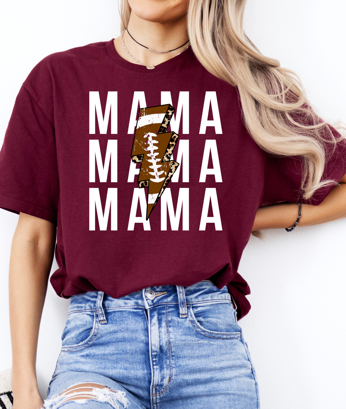 Mama Football Lightning Tee