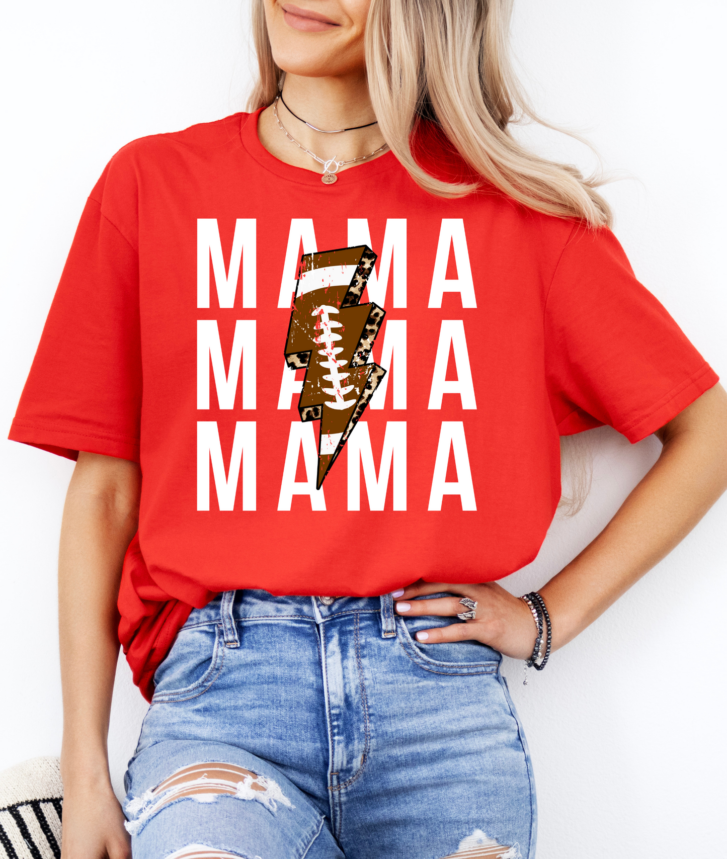 Mama Football Lightning Tee